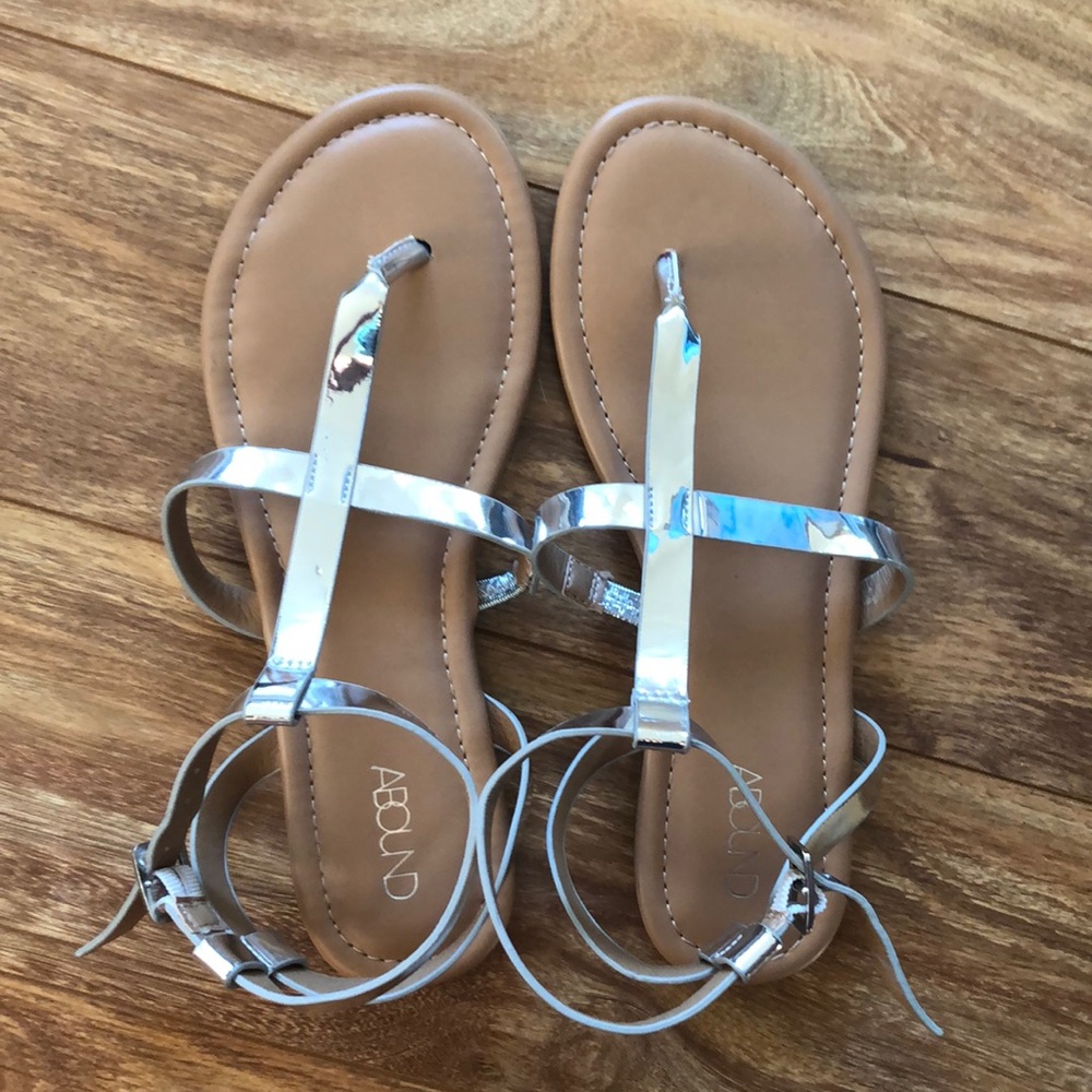 Silver sandals- Size 7
